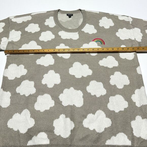 Torrid Rainbow Cloud Pullover Sweater Crew Neck Womens Size 3X Drop Shoulder - Picture 7 of 9
